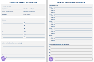 Fiche de rédaction d'éléments de compétence