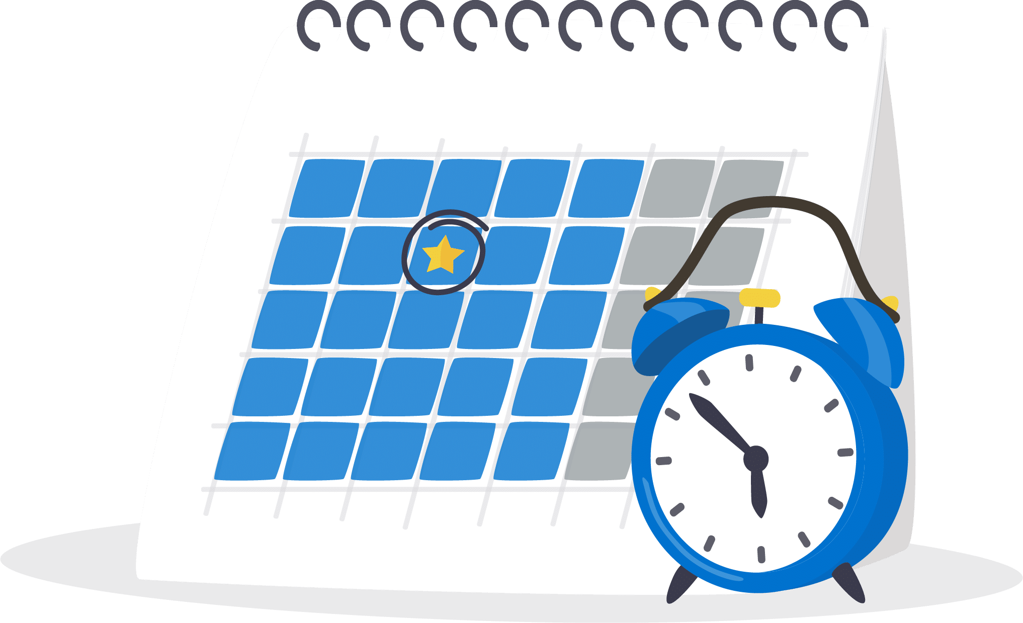 Calendrier avec une date importante encerclée.