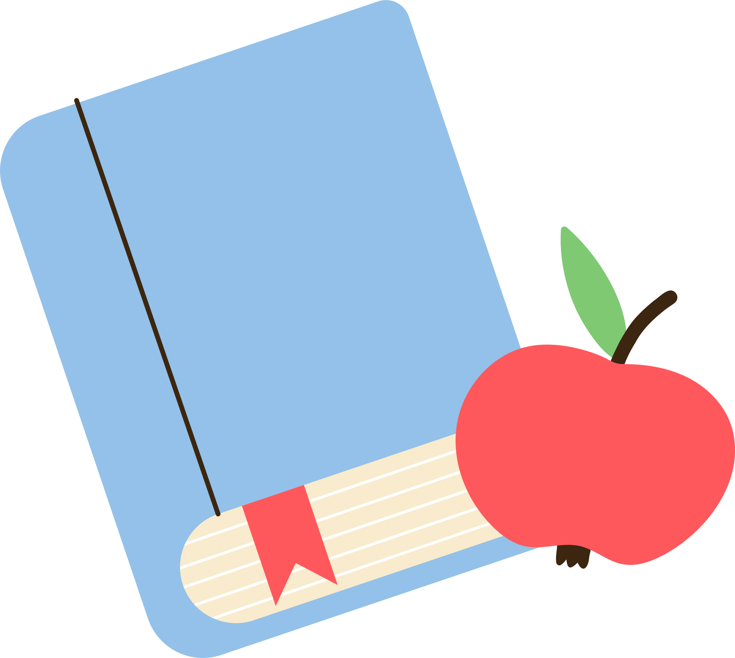 Un livre et une pomme