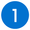 Chiffre 1 dans un cercle