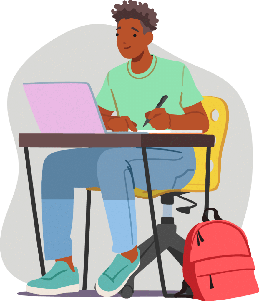 Engagement-et-motivation-1 Une personne étudie.