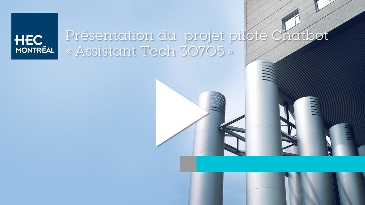 Page de présentation invitant la personne utilisatrice à faire jouer la vidéo