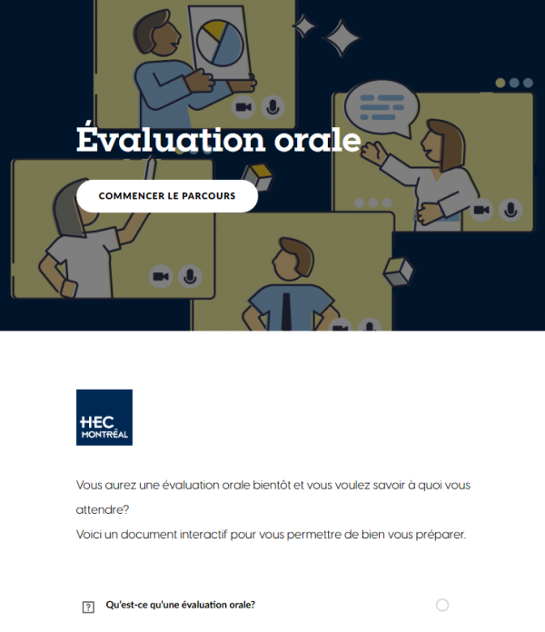 Formation en ligne sur l'évaluation orale