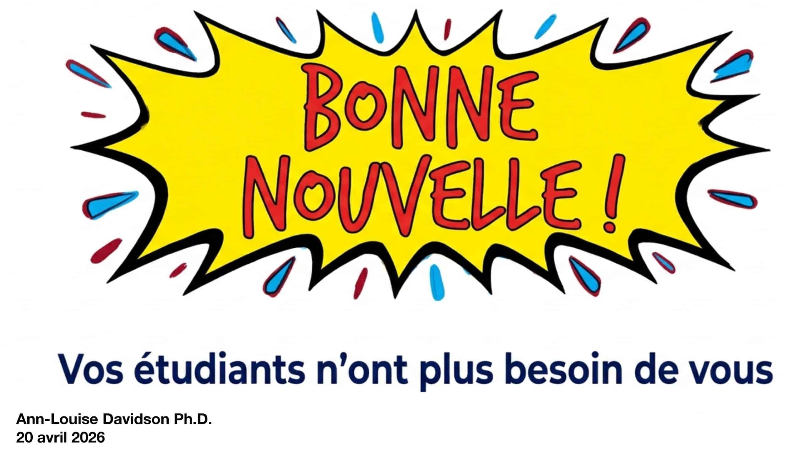 Image principale de la conférence "Bonne nouvelle, les membres de votre classe n’ont plus besoin de vous"